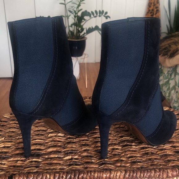 Walter Steiger navy blue suede booties - Picture 6 of 10